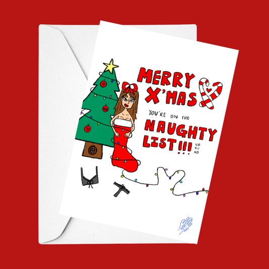 naughty list christmas card